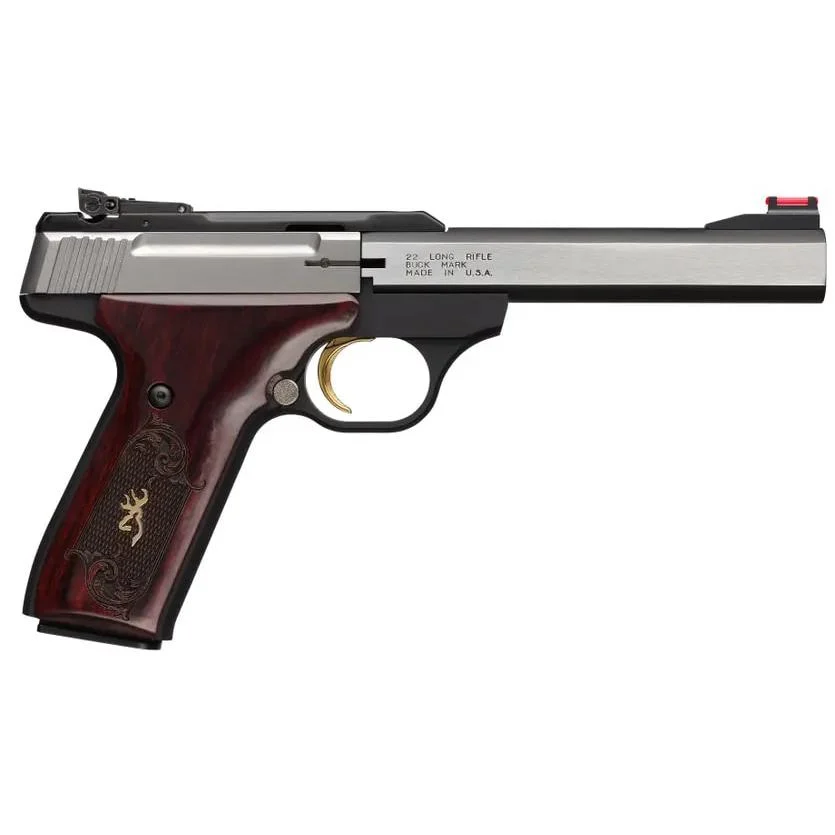 Browning Buck Mark Medallion Rosewood Handgun .22LR 10rd Magazine 5.5" Barrel Pro Target Sights CA Compliant