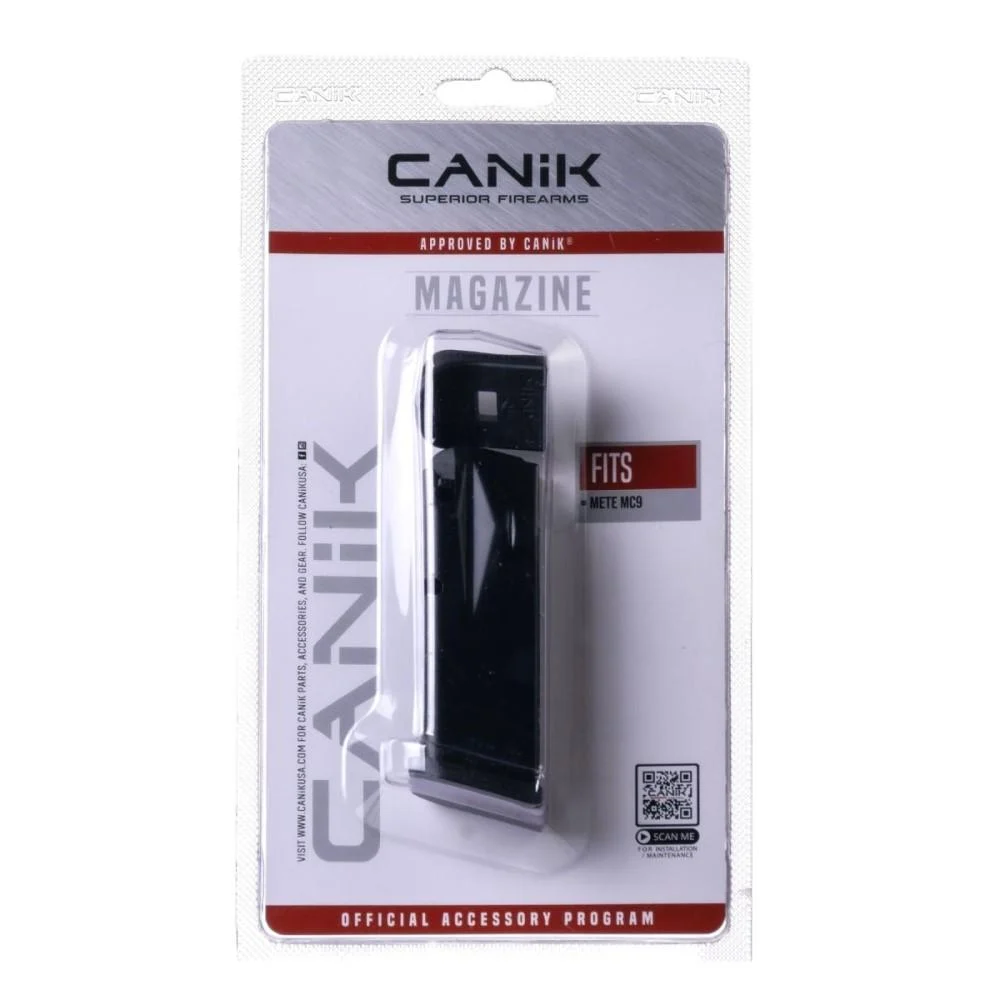 Canik Mete MC9 Handgun Magazine with Grip Extension Black 9mm Luger 12/rd 1 Canik Mete MC9 Handgun Magazine with Grip Extension Black 9mm Luger 12/rd