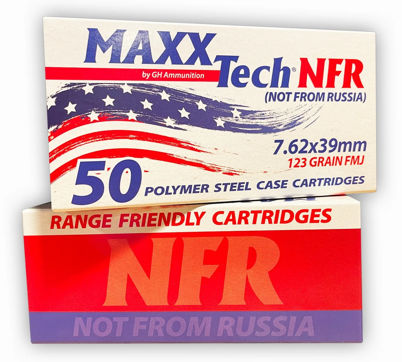 MAXXTECH 7.62X39 STEEL CASE 123GR FMJ 50RD BX/10BX PER CASE 1 MAXXTECH 7.62X39 STEEL CASE 123GR FMJ 50RD BX/10BX PER CASE