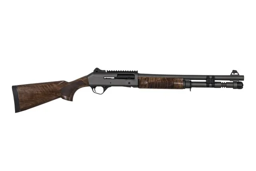 PANZER ARMS M4 TACTICAL 12G SA GRAY W/ WALNUT STOCK 1 PANZER ARMS M4 TACTICAL 12G SA GRAY W/ WALNUT STOCK