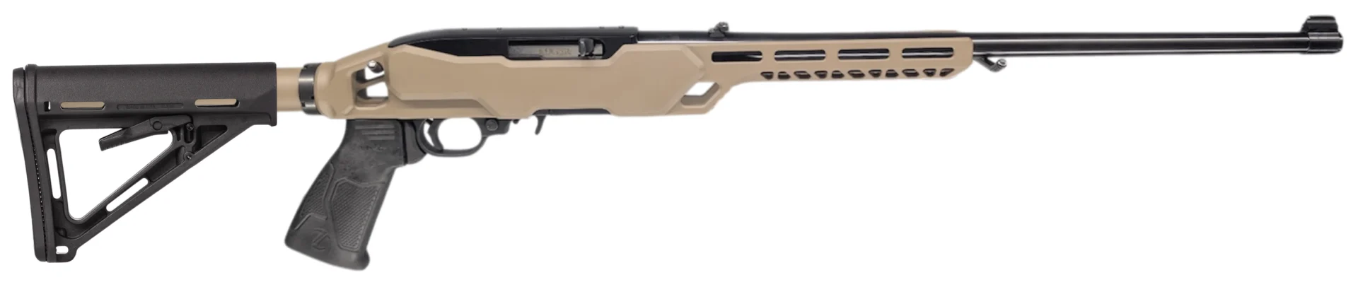 RUGER/TIMBER CREEK ENFORCER 10/22 RIFLE 18.5" FDE CHASIS MLOK 10RD MAG 1 RUGER/TIMBER CREEK ENFORCER 10/22 RIFLE 18.5" FDE CHASIS MLOK 10RD MAG